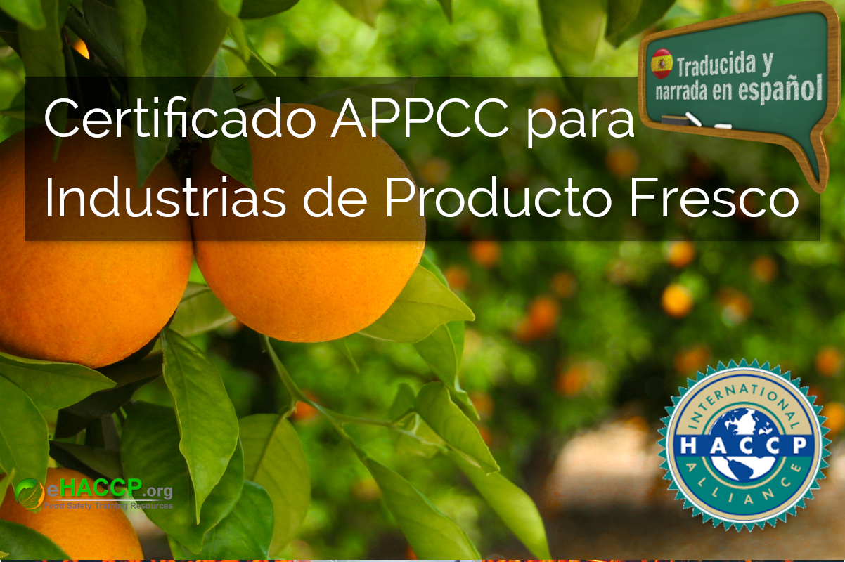Certificado APPCC para Industrias de Producto Fresco