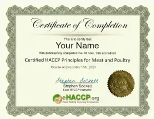 HACCP Certificate