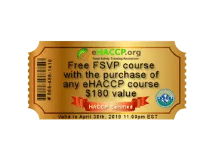 Free FSVP course with the purchase of any eHACCP course